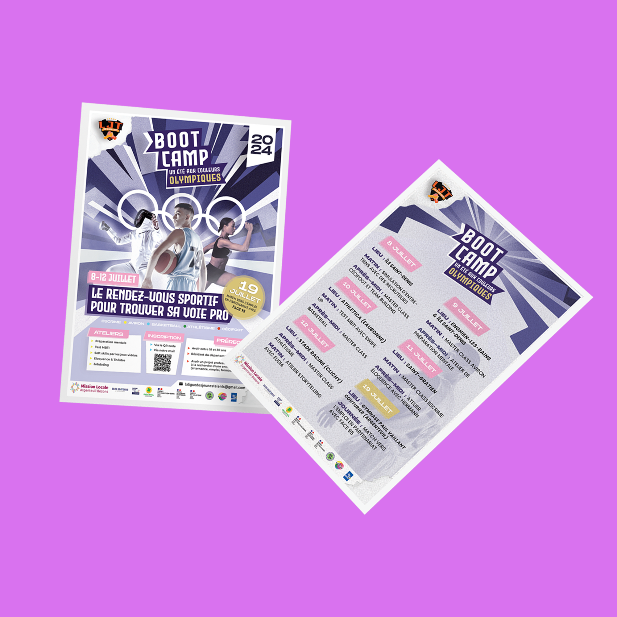 Mockup d'un flyer A5 fait sur InDesign